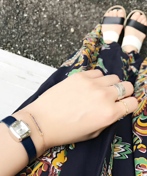 agete（アガット）の「カメレオンウォッチ革ベルト 【AGETE41SV時計