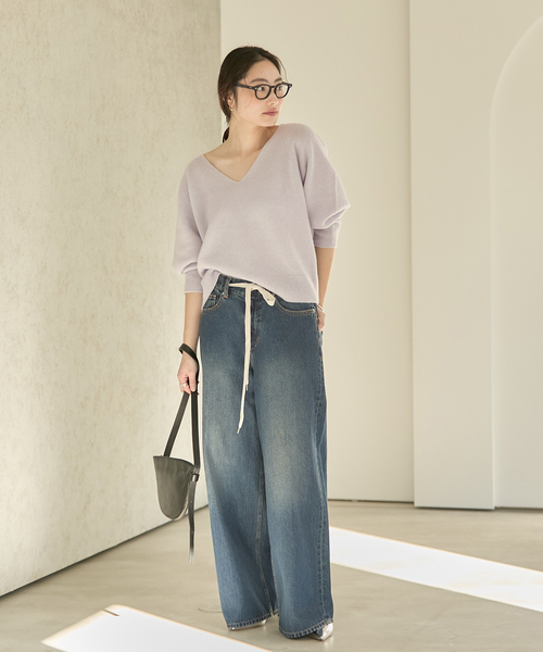 plage（プラージュ）の「2WAY ラグラン Back V プルオーバー（ニット