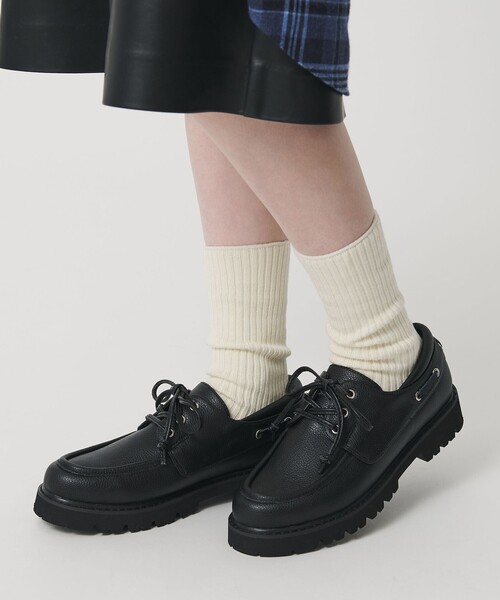 3WAY デッキシューズ ブラック（モカシン/デッキシューズ