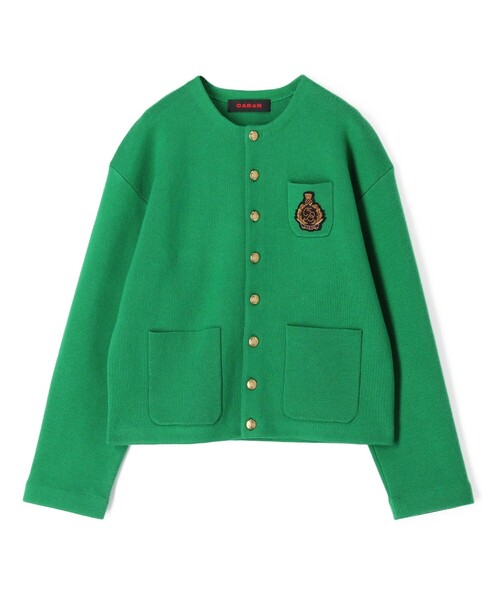 caban（キャバン）の「□コットンカシミヤ エンブレムクルーネック