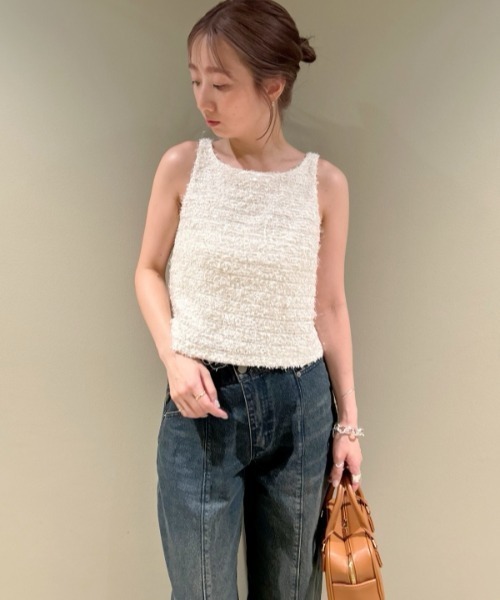 SNIDEL（スナイデル）の「スパンコールタンクトップ（シャツ/ブラウス