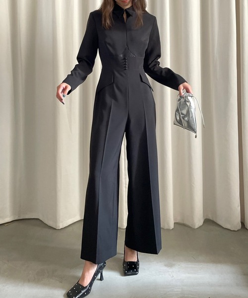 Ameri（アメリ）の「UND BAL COLLAR FRONT OPEN JUMPSUIT（パンツ