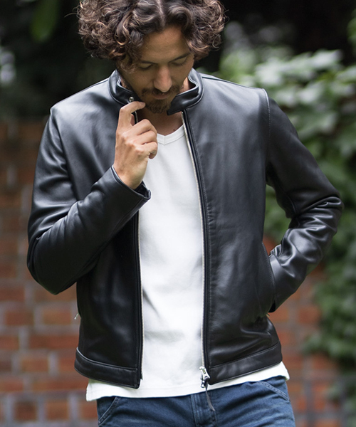 CAMBIO（カンビオ）の「mj6577-UKラムシングルライダース（ライダース