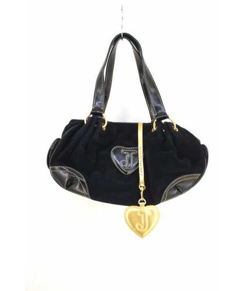 ブランド古着】レザー切替ベロアハンドバッグ（ハンドバッグ）｜JUICY