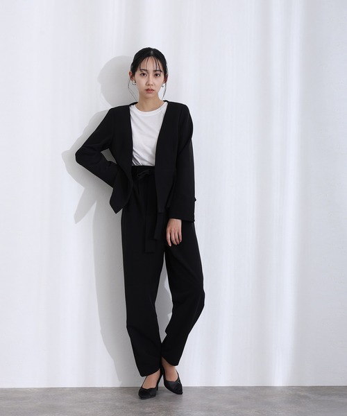 セール】シンプルパンツフォーマル大きいサイズ＆卒業式ノーカラー