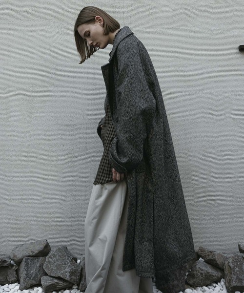 WOOL OVERSIZE LONG COAT (3way) / ウールオーバーサイズロングコート