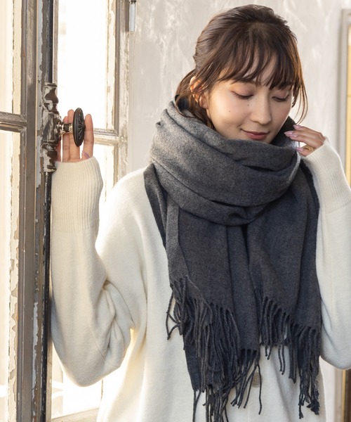 セール】なめらか大判ストールマフラー（マフラー）｜QUEENHEAD