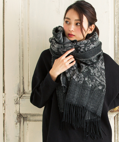 セール】なめらか大判ストールマフラー（マフラー）｜QUEENHEAD