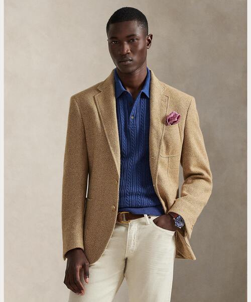 ケーブルニット コットン ポロカラー セーター（ニット/セーター