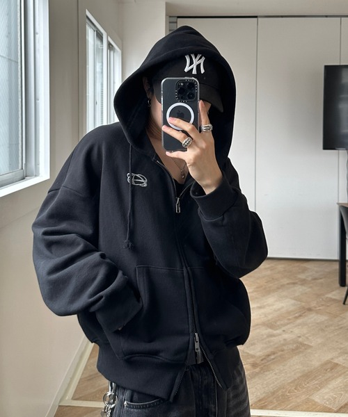 Double Zip-Up Short Hoodie - ダブルジップショートフーディー【短丈