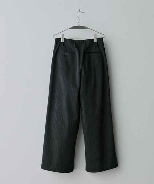 SLIGHT FLARE DOUBLE CLOTH BAGGY SLACKS（スラックス）｜WYM LIDNM