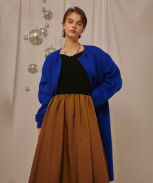 allureville（アルアバイル）の「ミリオールクルーコート（ノーカラー