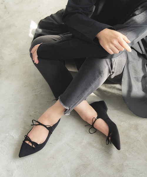 LE TALON（ルタロン）の「ポインテッドダブルリボンフラット（その他