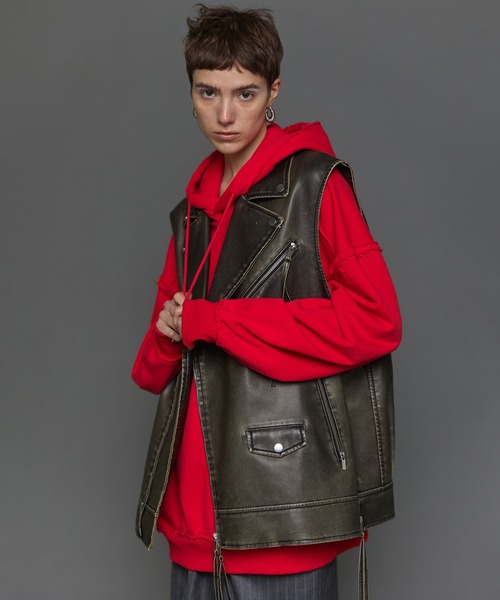 MAISON SPECIAL（メゾンスペシャル）の「Vegan Leather Riders Gilet
