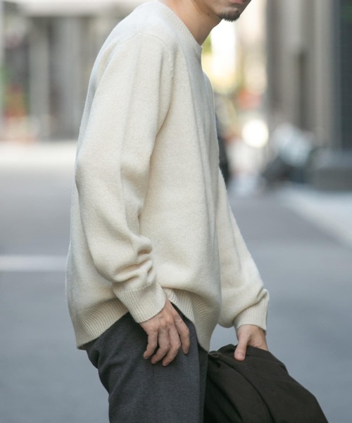 セール】『XLサイズあり』シェットランドウールクルーネックニット