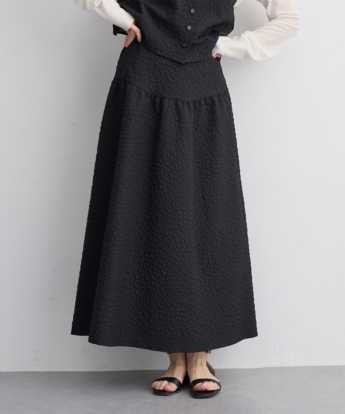 セットアップ対応]ふくれジャガードスカート【サスティナブル
