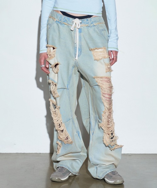 SCULPTOR（スカルプター）の「Destroyed Denim Pants/デストロイデニム