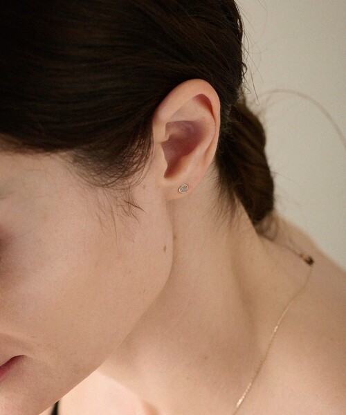 K10YG ブリリアント ブラウンダイヤモンド ピアス（ピアス（両耳用