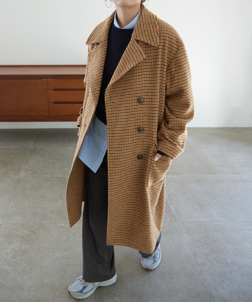 SLOBE IENA（スローブイエナ）の「チェックロングピーコート