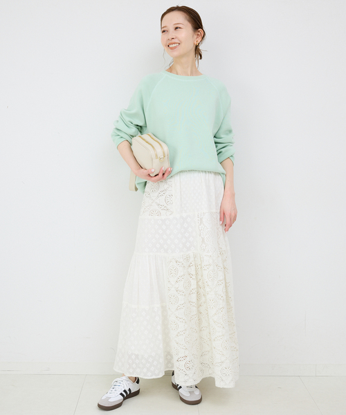 SLOBE IENA（スローブイエナ）の「パッチワークレーススカート