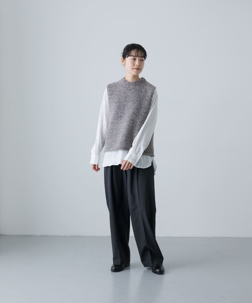 かぐれ（カグレ）の「カラーネップアルパカニットベスト（ベスト