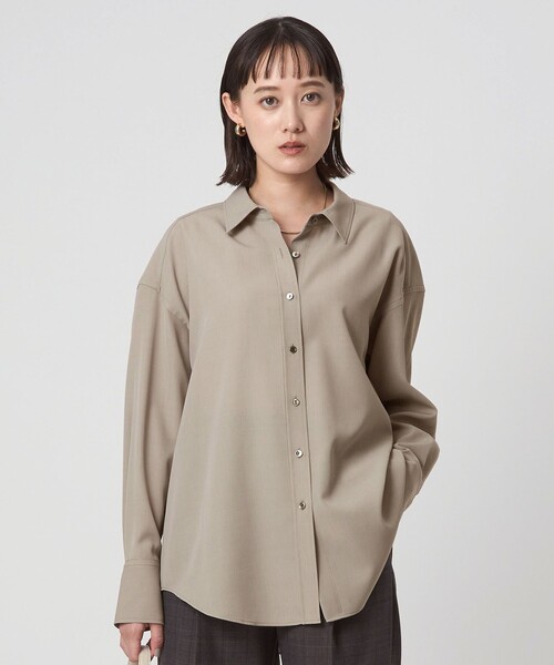 セール】ツイル シャツ ウォッシャブル（シャツ/ブラウス）｜green