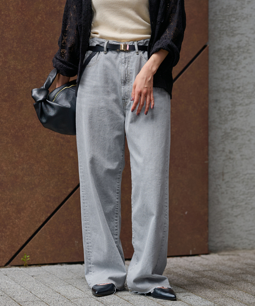 FRAMeWORK（フレームワーク）の「long rise デニムパンツ（デニム