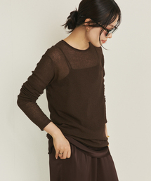 plage（プラージュ）の「Fur V スリット プルオーバー◇（ニット