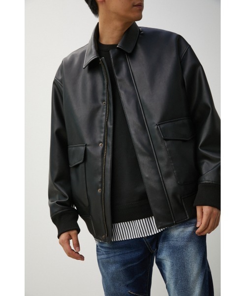 AZUL by moussy（アズールバイマウジー）の「FAUX LEATHER A-2 FLIGHT