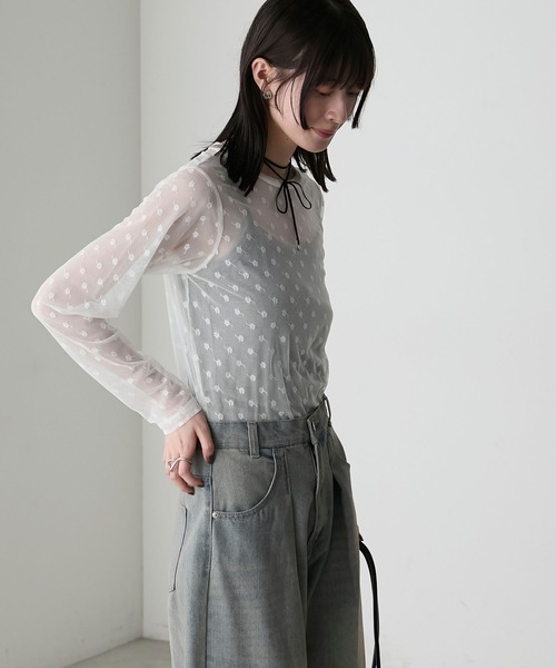 forksy.】フラワーチュールシアートップス forksy.│MONO-MART