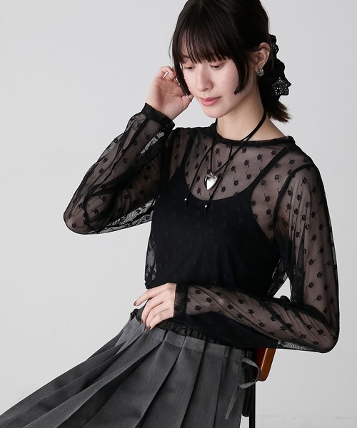 forksy.】フラワーチュールシアートップス forksy.│MONO-MART