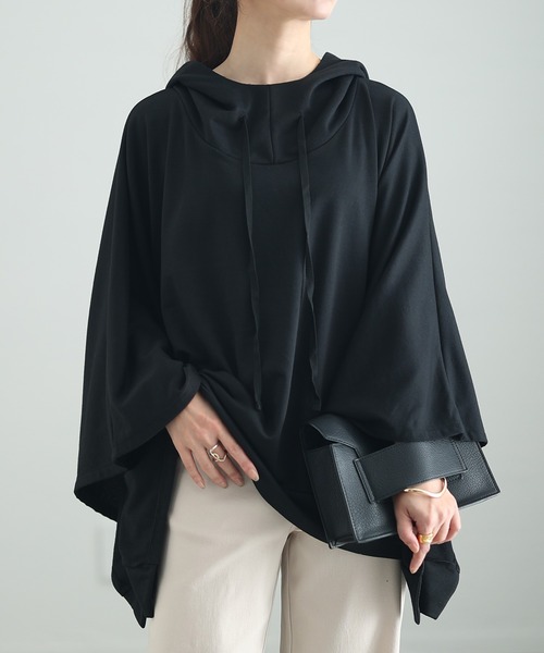 ポンチョ風変形パーカー（パーカー）｜Sawa a la mode（サワアラモード