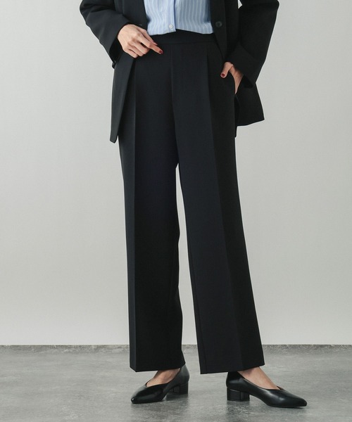 ウツクシルエットWクロスイージーストレートパンツ/601347（その他