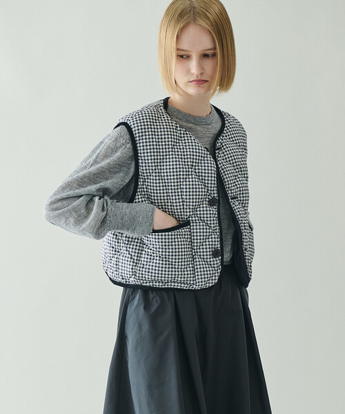 Gymphlex | ナイロンタフタ キルトダウンショートベスト WOMEN（ダウン