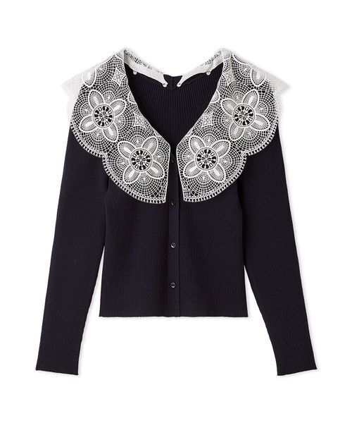 エンブロイダリーカラーニットトップス（ニット/セーター）｜SNIDEL