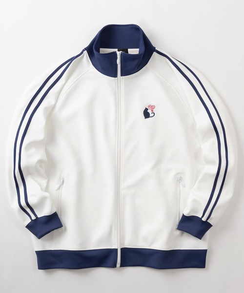 セール】ハート＆にゃんこ モチーフロゴ ワンポイント刺繍 サイド