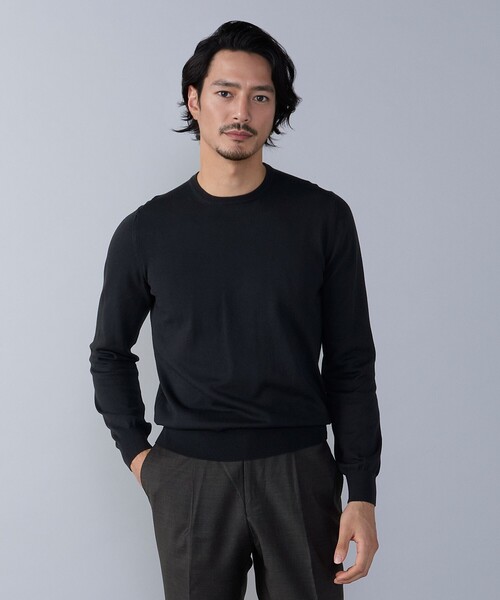 GRAN SASSO / コットン 12ゲージ クルーネック ニット（ニット
