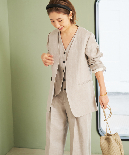 plage（プラージュ）の「Collarless ジャケット（ノーカラージャケット