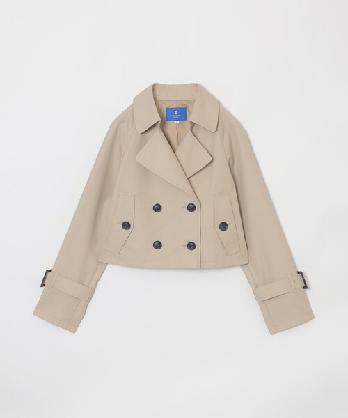 バックコンシャスショートトレンチコート（トレンチコート）｜BLUE