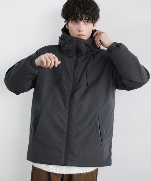 セール】ボリュームハイネック 中綿 アウター ジャケット（ダウン