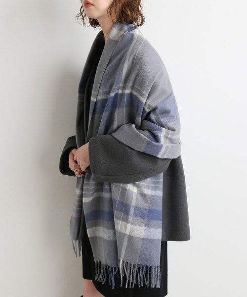 IENA（イエナ）の「【CERVINO】チェックカシミヤストール 70*180