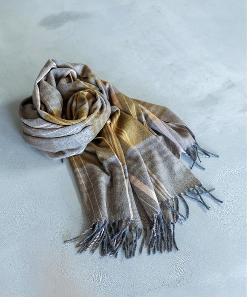 IENA（イエナ）の「【CERVINO】チェックカシミヤストール 70*180