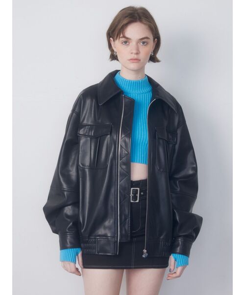 EMODA（エモダ）の「フェイクレザーオーバーブルゾン（ブルゾン）」 - WEAR