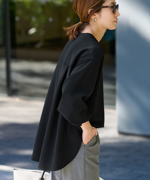 FRAMeWORK（フレームワーク）の「ダブルクロスタックスリーブブラウス