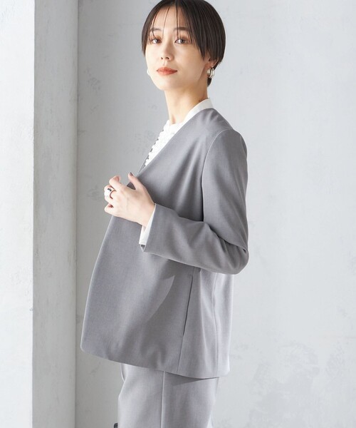 セール】〈手洗い可能／撥水加工／接触冷感〉カラーレス ジャケット