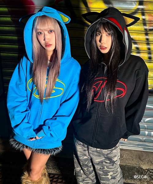 A'GEM/9 × .kom 『A'gem/エージェム』 METAL SONIC ZIP UP HOODIE