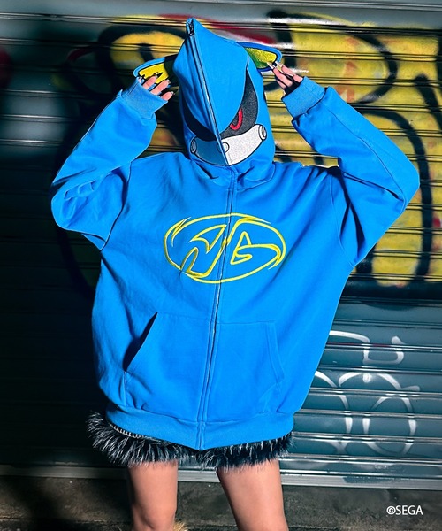 A'GEM/9 × .kom 『A'gem/エージェム』 METAL SONIC ZIP UP HOODIE