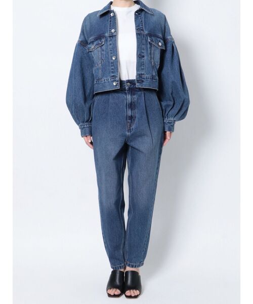 ELENDEEK（エレンディーク）の「タックフォルムデニムパンツ（デニム