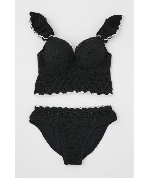 rienda（リエンダ）の「フリルショルダークロシェワイヤーカップビキニ