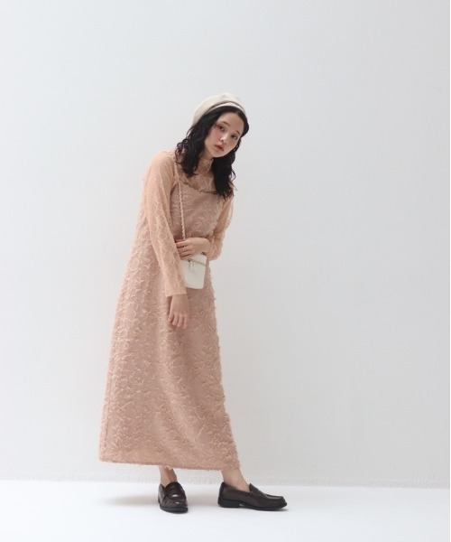 muguet（ミュゲ）の「shaggy jacquard cami op（ワンピース）」 - WEAR